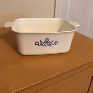 Vintage Corningware Cornflower Blue Rectangle Baking Dish Collectible 7x 6.5 x 3